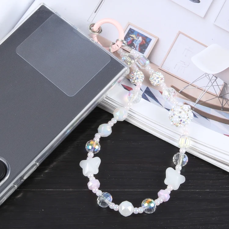 Mobile Phone Anti-lost Rhinestone Bead Chain Short Lanyard