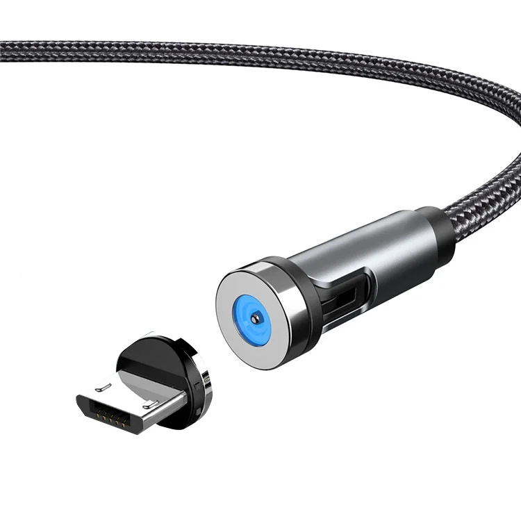 CC56 Dust Plug Rotating Magnetic Wire, Cbale Length: 2m, 2m Android Head, 2m Micro USB