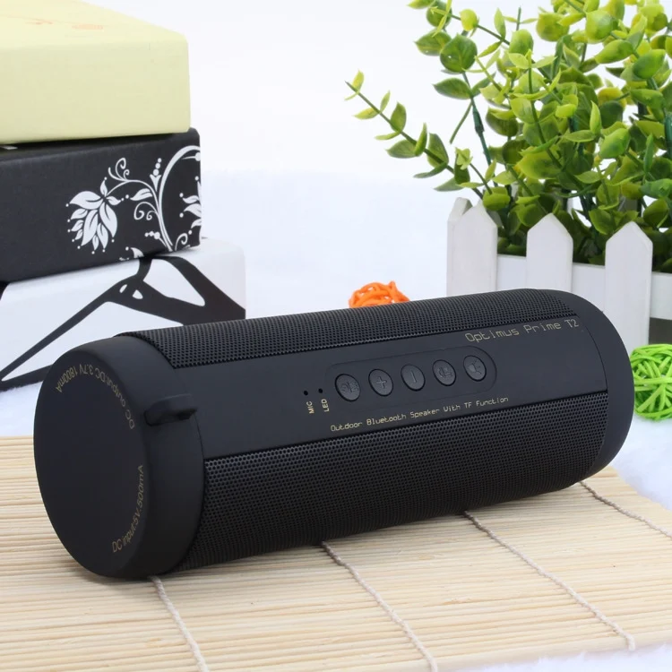 T2 Car Cylindrical Small Speaker with Flashlight Desktop Bluetooth 4.0 Wireless Speaker, Blue, Black, Red, Green