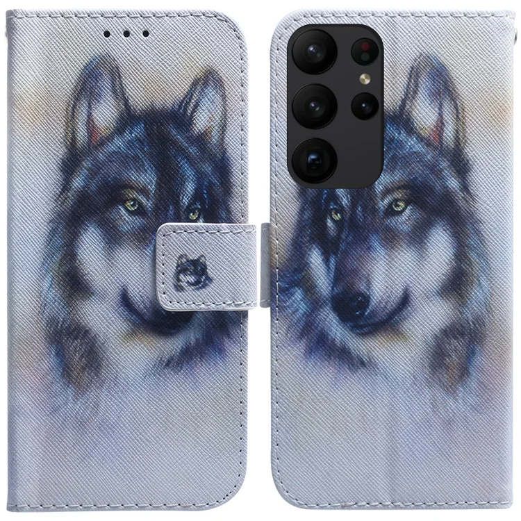 Coloured Drawing Flip Leather Phone Case, For Samsung Galaxy S23 Ultra 5G, For Huawei nova Y70 Plus