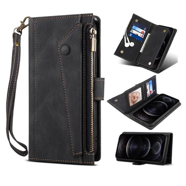 ESEBLE Retro Frosted Horizontal Flip Leather Phone Case, For Samsung Galaxy S23 Ultra 5G