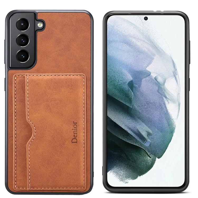 Denior PU Single Card Slot Holder Phone Case, For Samsung Galaxy S23 5G, For Samsung Galaxy S23+ 5G, For Samsung Galaxy S23 Ultra 5G