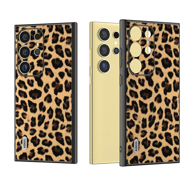 ABEEL Black Edge Leopard Phone Case, For Samsung Galaxy S24 Ultra 5G, For Samsung Galaxy S24+ 5G, For Samsung Galaxy S24 5G, For Samsung Galaxy S23 FE 5G, For Samsung Galaxy A24 4G