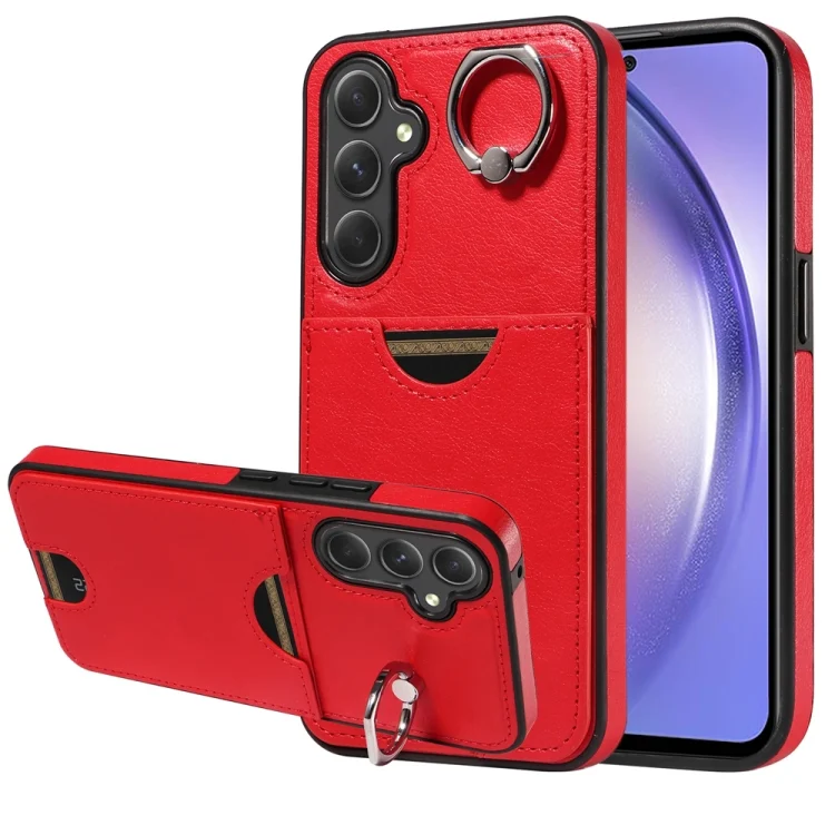 Calf Texture Card Slot Ring Holder Phone Case, For Samsung Galaxy A54 5G, For Samsung Galaxy S23 Ultra 5G, For Samsung Galaxy S23+ 5G, For Samsung Galaxy S23 5G, For Samsung Galaxy A23
