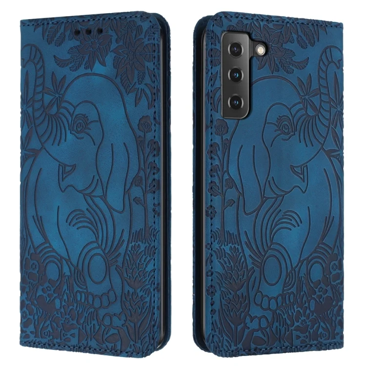 Retro Elephant Embossed Leather Phone Case, For Samsung Galaxy S22+ 5G, For Samsung Galaxy S22 5G, For Samsung Galaxy A22 4G, For Samsung Galaxy A22 5G, For Samsung Galaxy S21 FE 5G