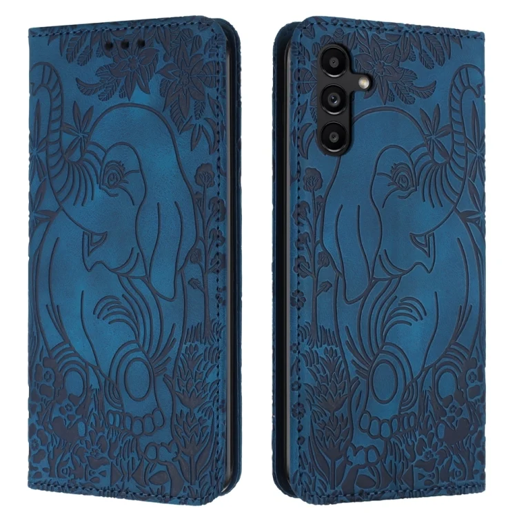 Retro Elephant Embossed Leather Phone Case, For Samsung Galaxy A34, For Samsung Galaxy A54 5G, For Samsung Galaxy S23 Ultra 5G, For Samsung Galaxy S23+ 5G, For Samsung Galaxy S23 5G