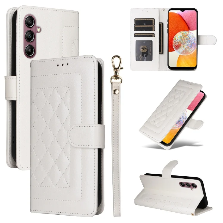 Diamond Lattice Leather Flip Phone Case, For Samsung Galaxy A14 5G / 4G, For Samsung Galaxy A34 5G