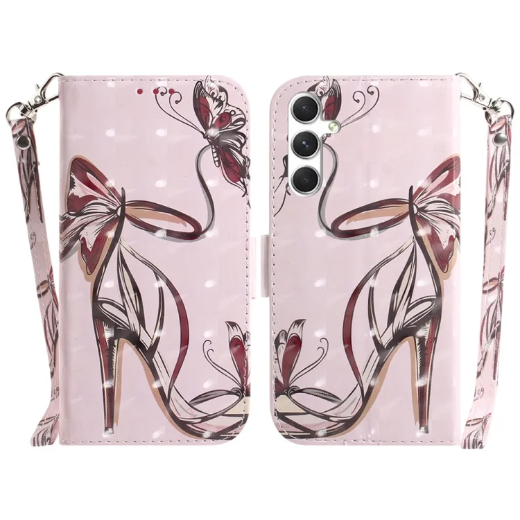 3D Colored Horizontal Flip Leather Phone Case, For Samsung Galaxy S25+ 5G