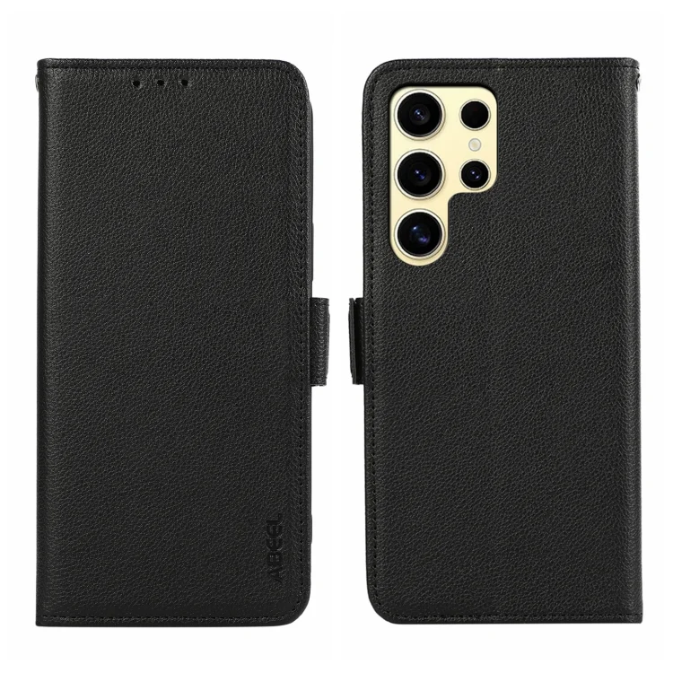 ABEEL Side-Magnetic Litchi Pattern Leather RFID Phone Case, For Samsung Galaxy S25 Ultra