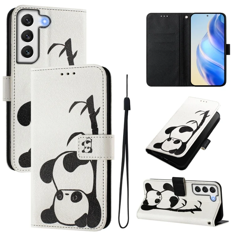 Art Colored Drawing Pattern Leather Phone Case, For Samsung Galaxy S22+ 5G