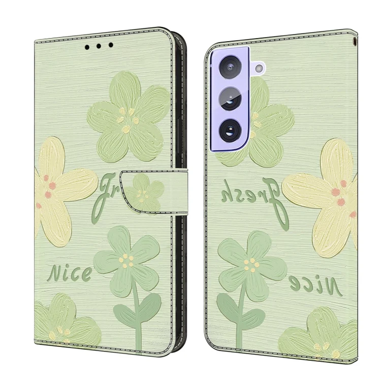 Fresh Painted Leather Phone Case, For Samsung Galaxy S21 FE 5G