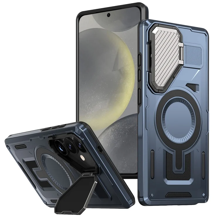 Shield Frame Holder MagSafe Phone Case, For Samsung Galaxy S25+ 5G, For Samsung Galaxy S25 Ultra 5G