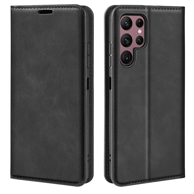 For Samsung Galaxy S23 Ultra 5G Retro-skin Magnetic Suction Leather Phone Case, For Samsung Galaxy S23 Ultra 5G
