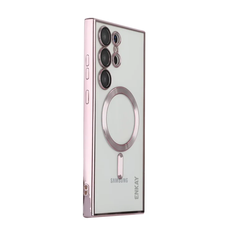 For Samsung Galaxy S23 Ultra 5G ENKAY Electroplated MagSafe Shockproof TPU Phone Case with Lens Film, For Samsung Galaxy S23 Ultra 5G