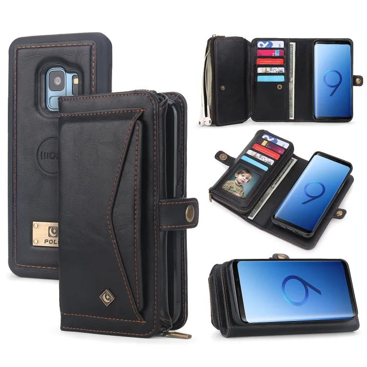 Multi-functional Zipper Wallet Leather Phone Case, For Samsung Galaxy S9, For Samsung Galaxy S9+