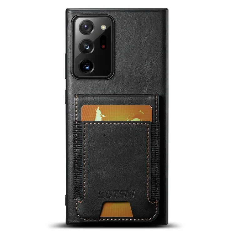 Suteni H03 Oil Wax Leather Wallet Stand Back Phone Case, For Samsung Galaxy Note20 Ultra 5G, For Samsung Galaxy Note20 5G