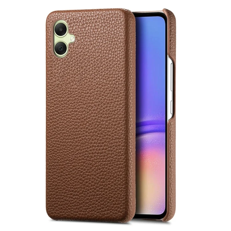 Litchi Oil Edge Leather Back Phone Case, For Samsung Galaxy A05, For Samsung Galaxy A05s
