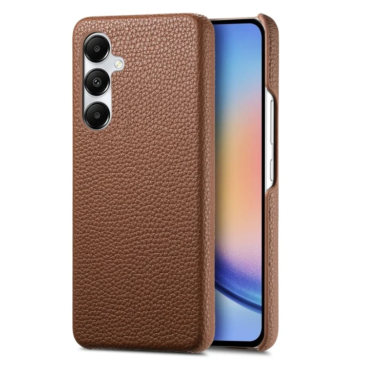Litchi Oil Edge Leather Back Phone Case, For Samsung Galaxy A35, For Samsung Galaxy S24 Ultra 5G
